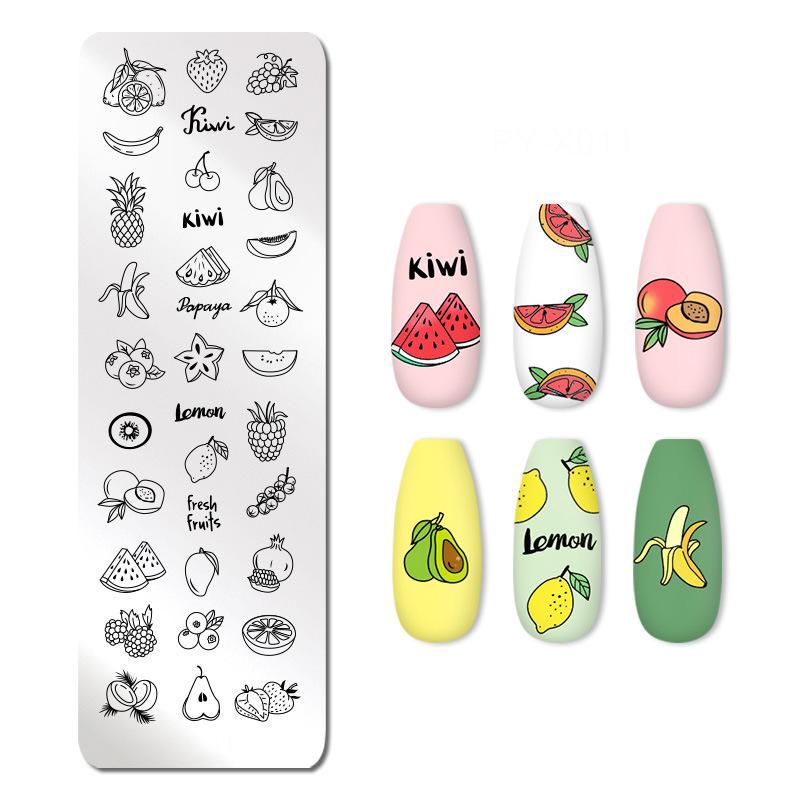 

1 шт. Прямокутний шаблон для штампування Модний дизайн пластини для малювання нігтів 011