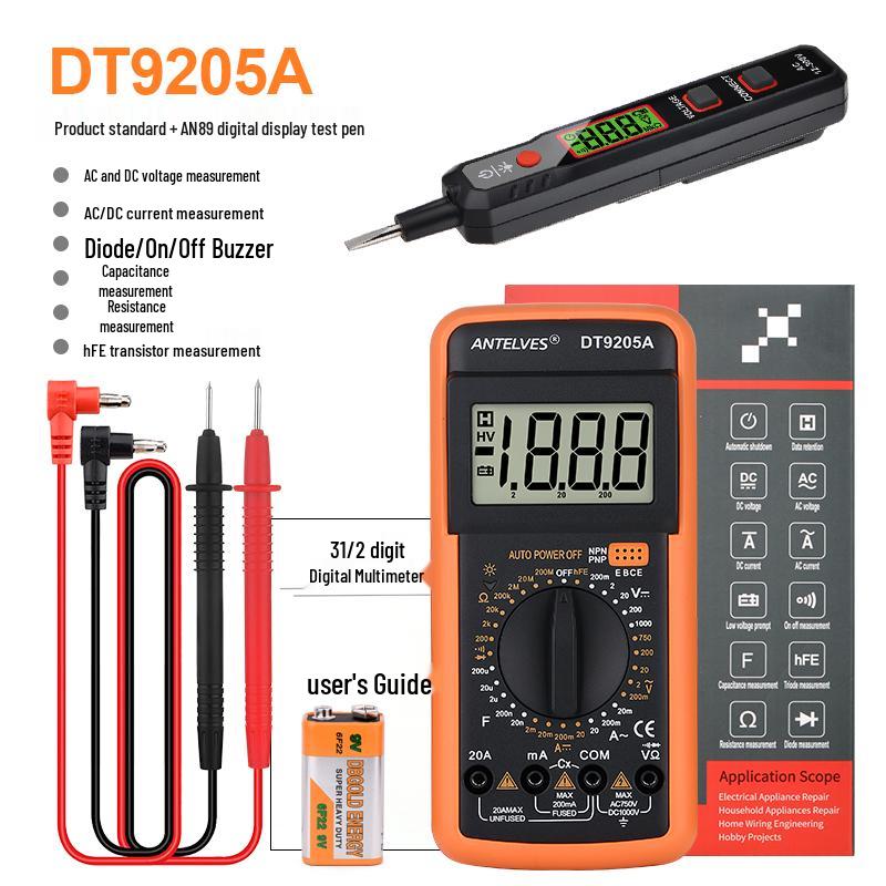 DT920 High-Precision Digital Multimeter with Smart Anti-Burn Feature for Electricians