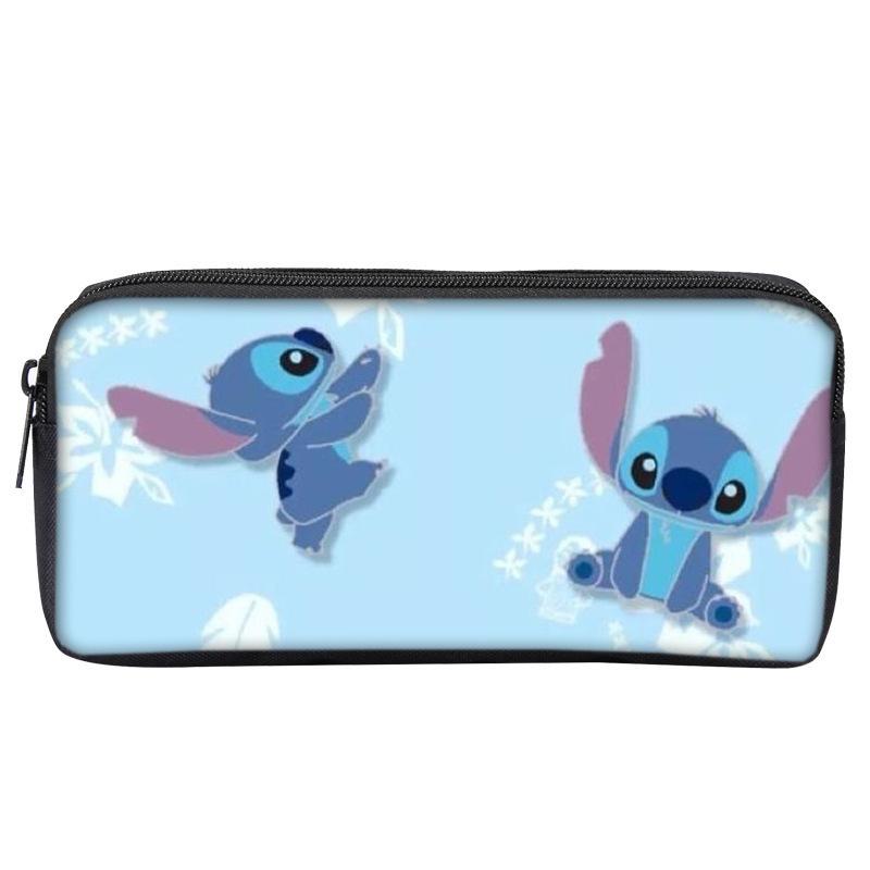 Anime Peripheral Stitch Stitch Pencil Bag Single Layer Pencil Bag Student Children'S Stationery Bag Cartoon Printing Pencil Bag