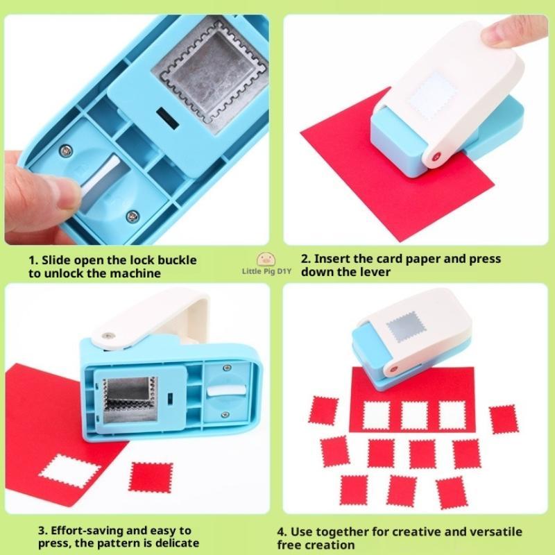 Rechteckiger Briefmarkenstanzer Hebelwirkung Bastelstanzer für Papierbasteln Scrapbooking Verschiedene Materialien Stanzwerkzeug