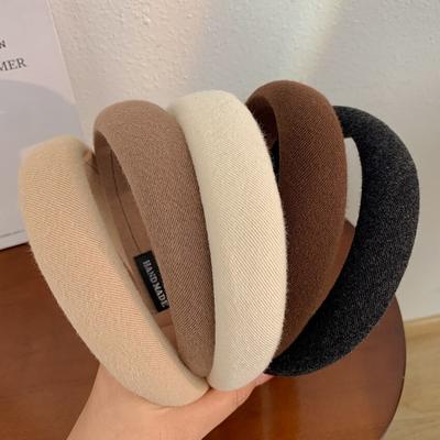 Trendiges einfarbiges Stoff-Schwamm-Stirnband, süße Mädchen-Haar-Accessoires für Frauen, Geschenk, Schmuck