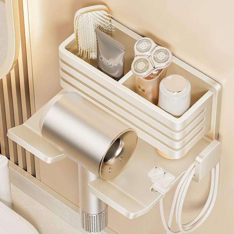Hair Dryer Storage Rack Without Punching Holes Bathroom Storage Hair Dryer Rack Bathroom Simple Wall-mounted Hair Dryer Bracket