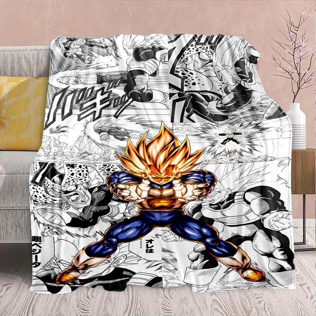 Coperta in Flanella Anime Dragon Ball - Morbida Calda Perfetta per Divano, Biancheria da Letto Campeggio Viaggio Ufficio Decorazione Casa -QJY