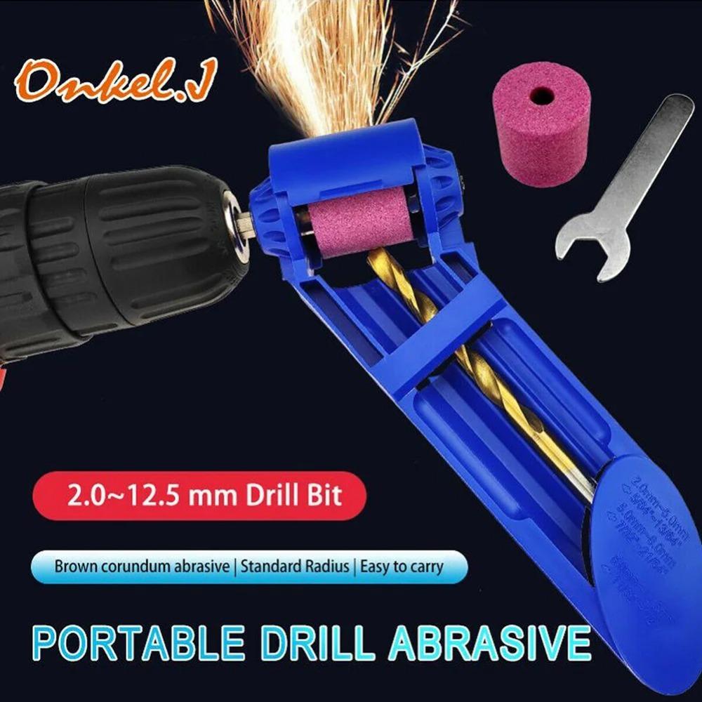 1 Set Portable Drill Bit Sharpener Corundum Grinding Wheel Bit Tool Drill Bit Sharpening Machine Grinder Polishing