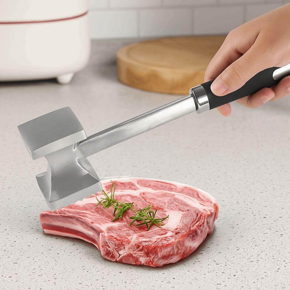 Square Head Meat Tenderizer Aluminum Zinc Zinc Alloy Beef Tenderizer Meat Beating Tool  Pork Chops