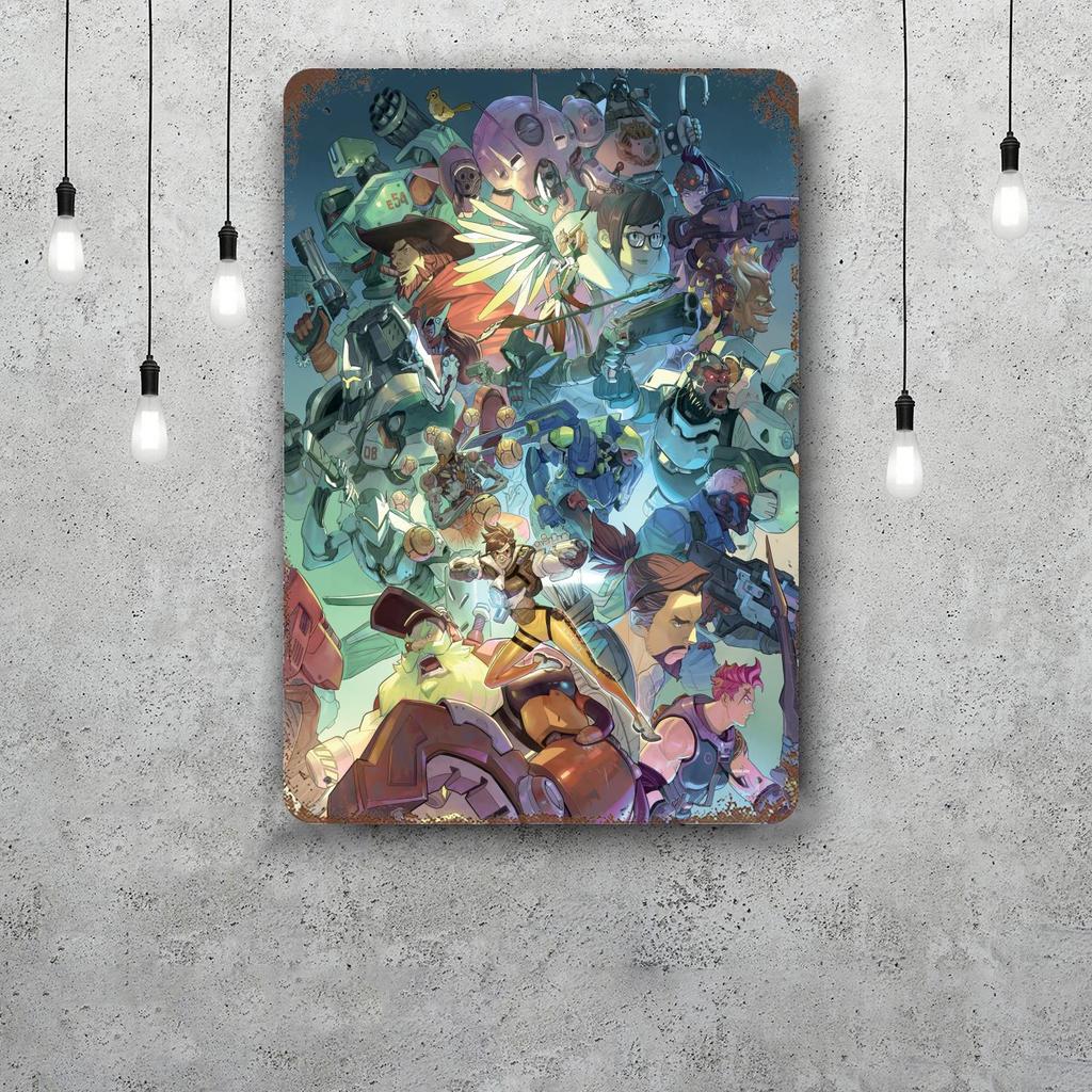 Overwatch Classic Poster Rusty Metal Plaque Retro Decorative Plate Bar Man Cave Garage Club Metal Sign Wall Decoration