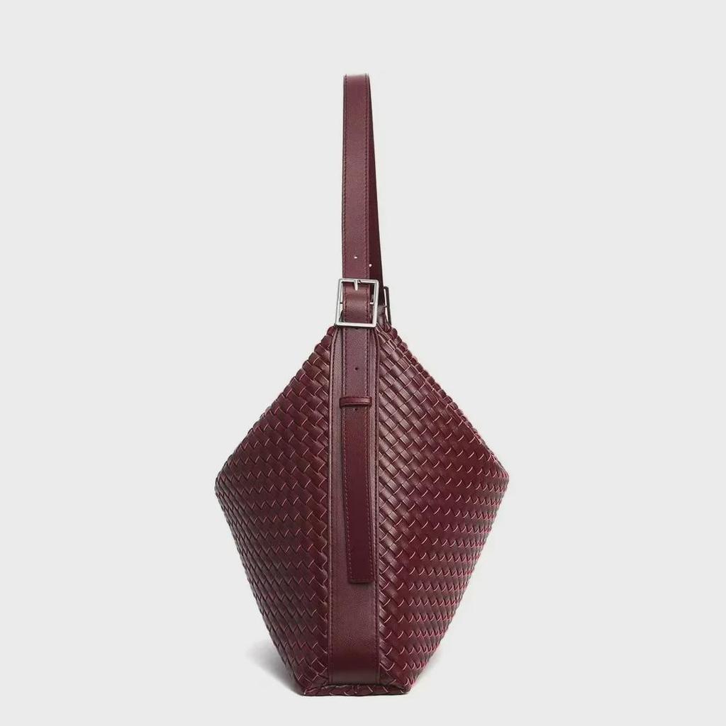 Borsa Tote da Donna in Vera Pelle Intrecciata a Mano in Pelle Bovina - Borsa a Spalla Versatile di Grande Capacità per il Pendolarismo