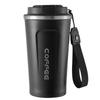Yousheng 510ML resekaffemugg Spillsäker med tätningslock Isolerad Miljövänlig Lätt enhandsdrickande kopp i rostfritt stål