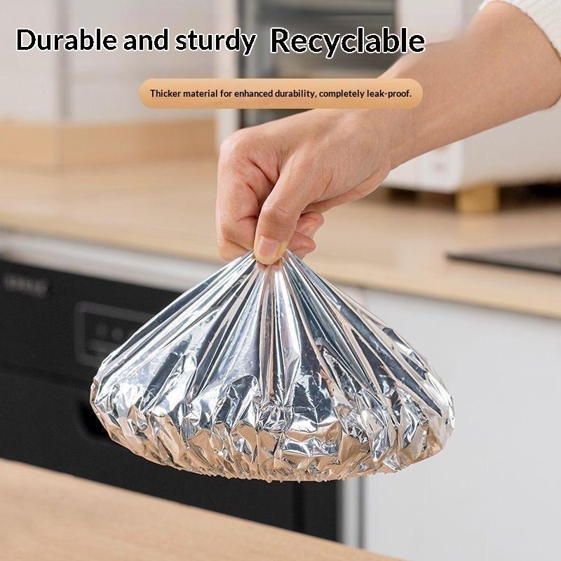 30/50Pcs Aluminum Foil Food Insulation Cover Kitchen Fresh Keeping Dustproof Dish Cover For Bbq Camping Picnic