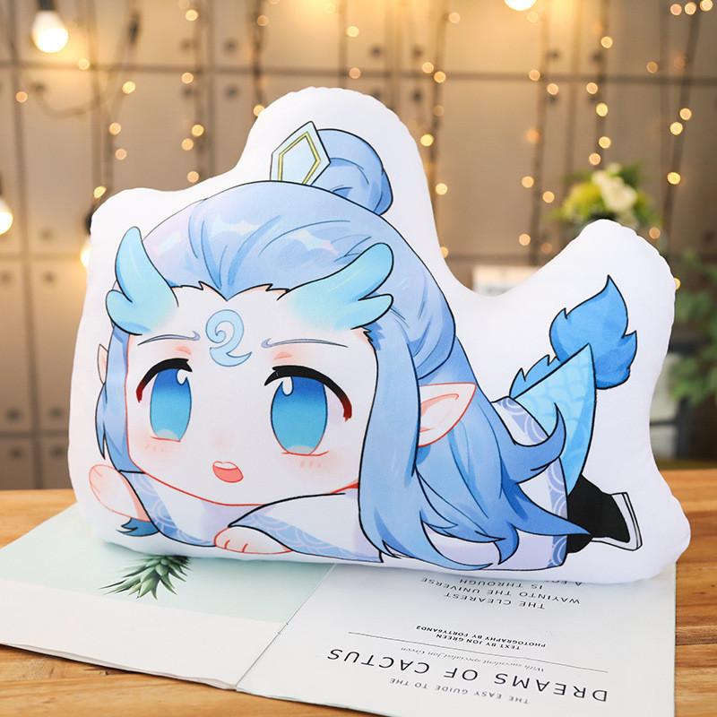 Ao Nezha Bing Plush Toy Pillows Cartoon Stuffed Doll Decorations Gifts Kids