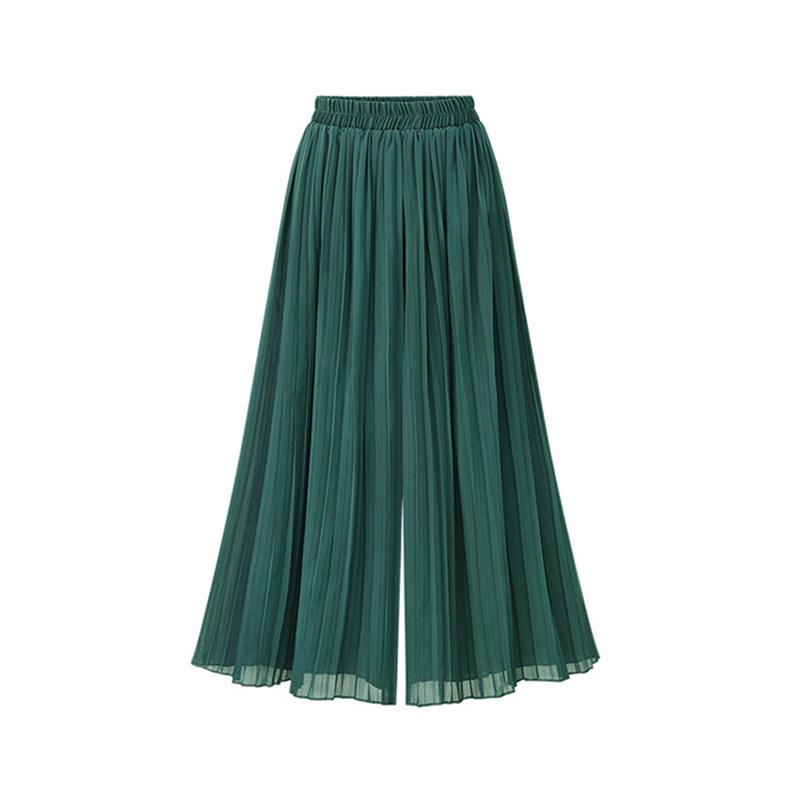 New 6 Colors Summer Plus Size Women Loose Chiffon Wide Leg Pants Size M-6XL