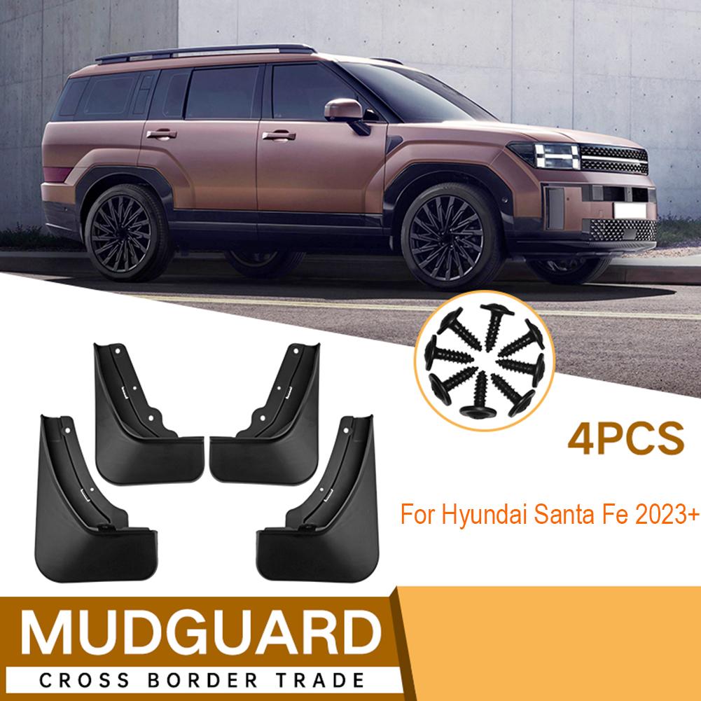 For Hyundai Santa Fe 2025+ Black Car Mud Flaps Splash Guards Mudguard Mudguards Mud Flaps Splash Guards Mudguard Car Accessories