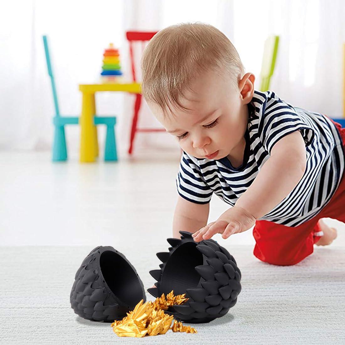 

Таинственный дракон в костюме-яйце, 3D-печатный дракон с яйцом, Полностью шарнирно-сочлененный гибкий дракон с яйцами, 3D-печатная подарочная игрушка One Size золотой