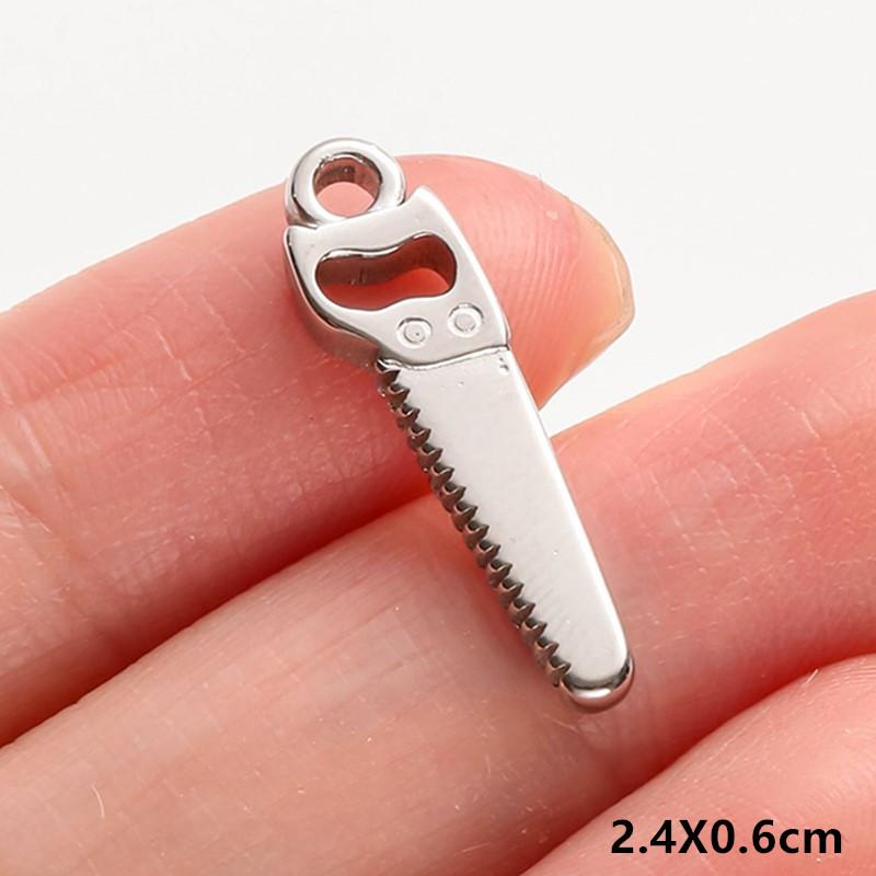 5pcs No Fade Tools Axe Wrench Sword Daily Supplies Charm Pendant For DIY Jewelry Making Accessories Keychain Earring Connectors