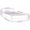 Bedframe met Hoofdbord Zonder Matras Zwart 80 x 200 cm