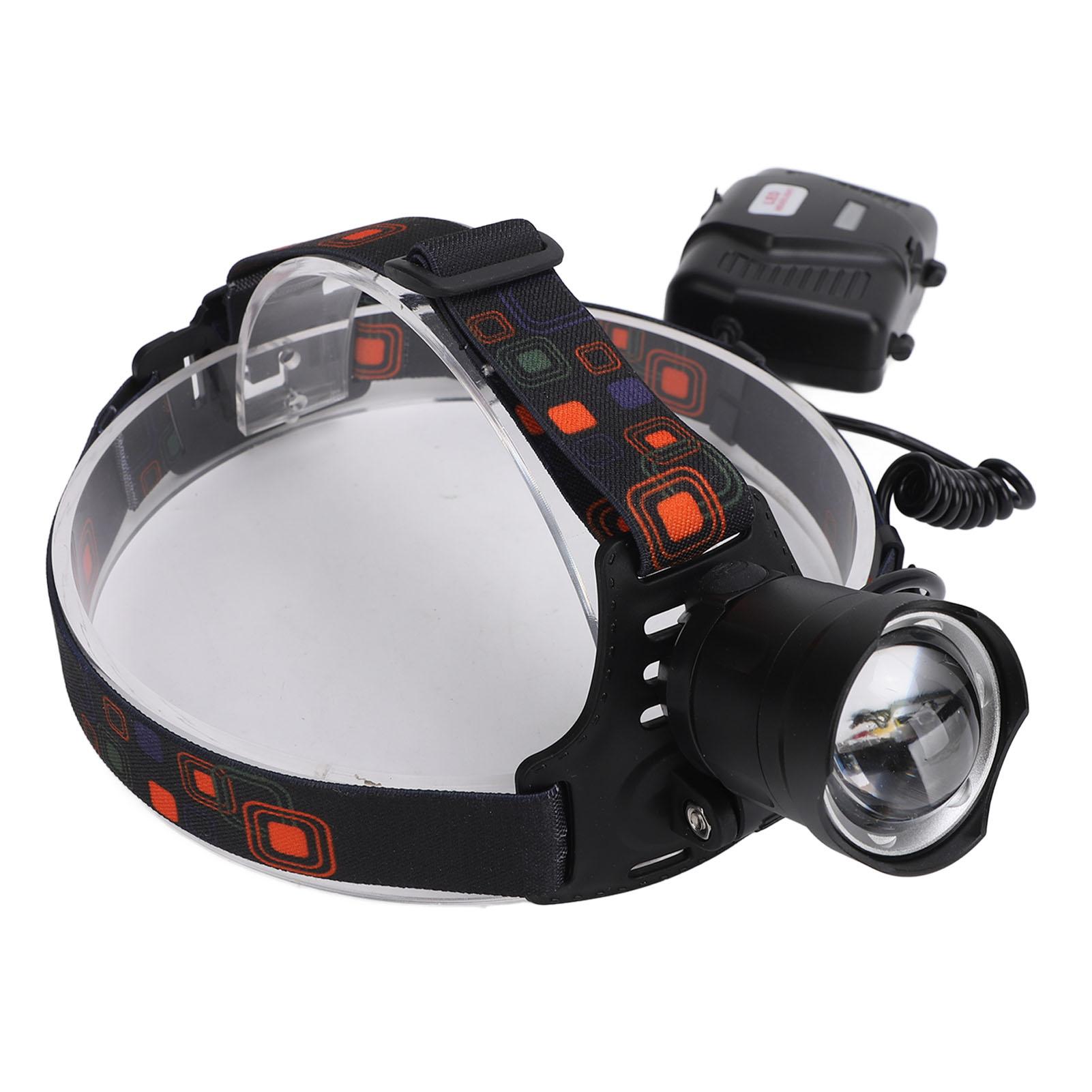 

Светодиодный налобный фонарь высокой мощности с регулируемым углом, телескопическим фокусом, водонепроницаемый, для пеших походов на открытом воздухе, строительства, светодиод P70