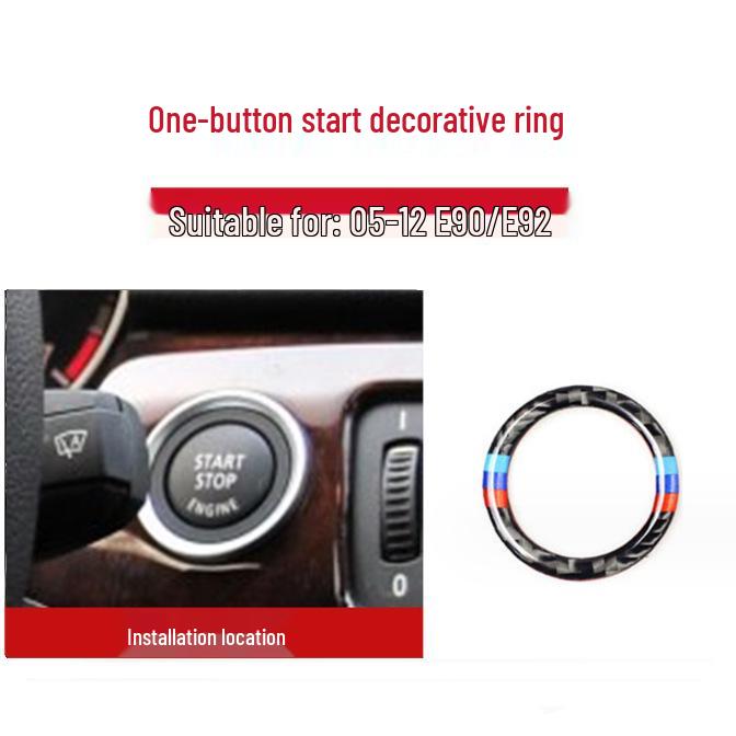 

Carbon Fiber Gear Shift Knob Sticker for Modified BMW 3 Series E90/E92/E93 Interior Console