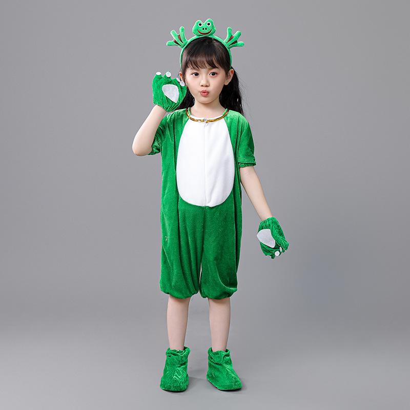 Costume da Ballo Rana Verde per Bambini - Vestito di Scena per Girini che Cercano la Mamma