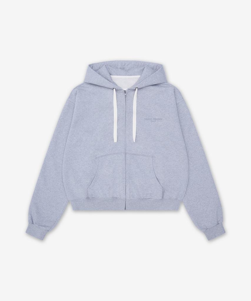 Drawstring Zip-Up Hoodie - Gray / S67Hg0024S25505858M