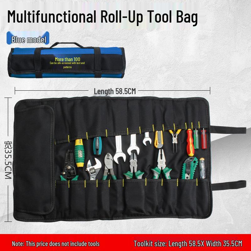 Multifunktionale Roll-Up Werkzeugtasche mit Taschen für Elektriker