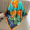 New retro cashew 71CM small square scarf simulation silk scarf spring and summer printing commuting fashion versatile professional scarf