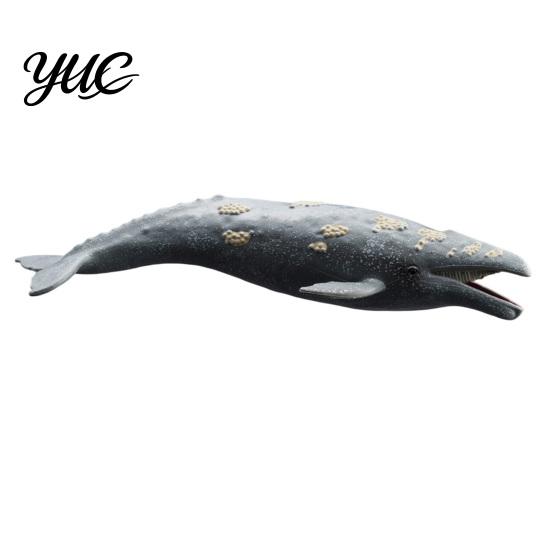 Educational Ocean Animal Toys Realistic Whale Model, Marine Creature Figurines, Beluga, Orca, Blue Whale, Gray Collectible Sea Life Figures