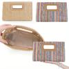 Luxury Clutch Handbag Purse for Women Straw Woven Raffia Bag Top Handle Rattan Shoulder Crossbody Bags Vacation Summer Beach Bag