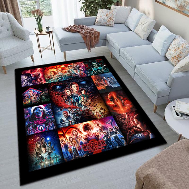 Halloween horror horror theme Stranger Things carpet home living room decoration table and chairs anti slip door mat outdoor picnic mat carpet A6