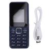 Seniors Cell Phone 2G Elderly 1.8in Ultra Thin Large Battery with Flashlight Bluetooth Camera Recorder Blue