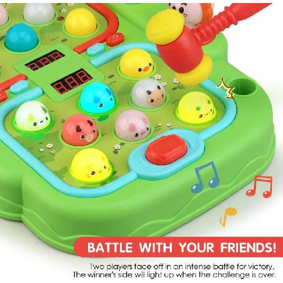 Hammer Hamster Game for Toddlers, Toys for Boys and Girls, Interactive Educational Toys with Sound and Light for Children