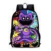 Schulrucksack für Kinder, Klassen 1-2, mit lächelndem Tier-Cartoon-Design, leicht, atmungsaktiv, Oxford-Stoff