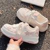 Popular star board shoes women's 2025 spring and summer platform mesh breathable bread shoes Korean version niche versatile sports shoes