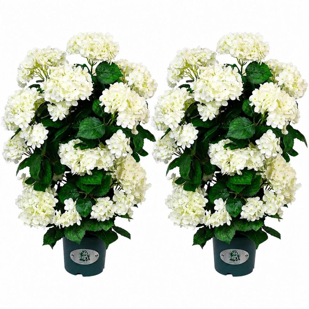 Artificial Hydrangea Tree Indoor Faux Potted Dense for Entryway