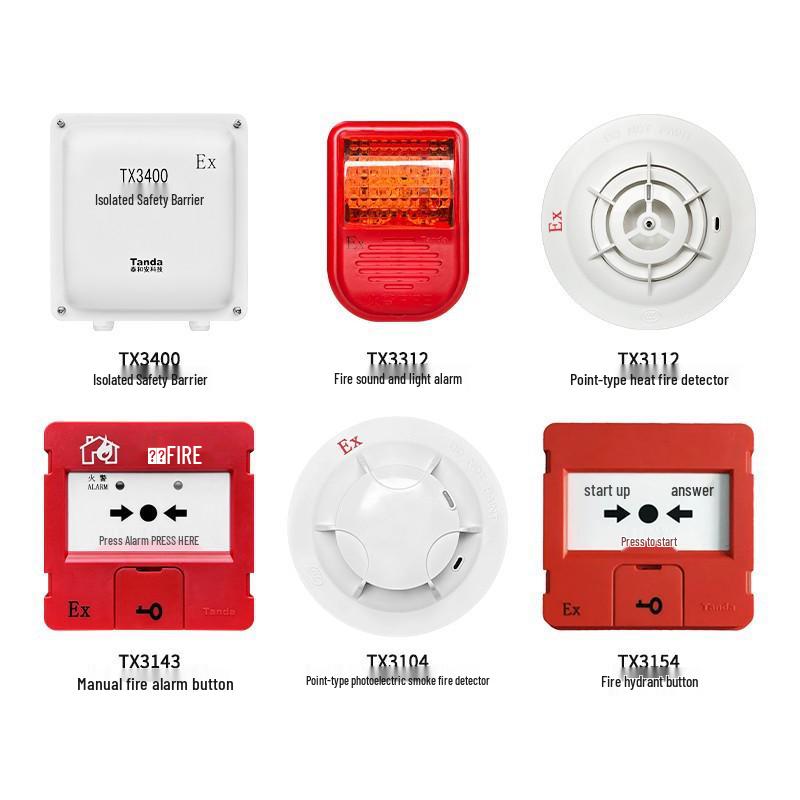 

Taihe Explosion-Proof Smoke Detector TX3104, Temperature Detector TX3112, Button TX3143, TX3154, TX3312 Sound and Light Devices TX3154 Fire Hydrant Button (with base)