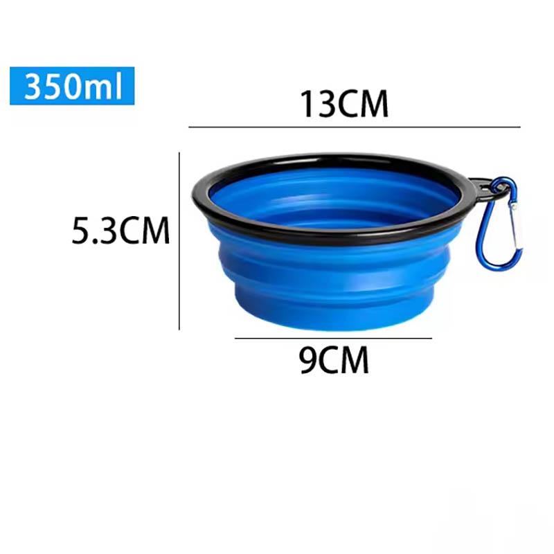 350ml Collapsible Dog Pet Folding Silicone Bowl Outdoor Travel Portable Puppy Food Container Feeder Dish Bowl Pet Supplies