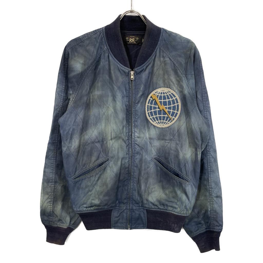 RRL Indigo Patch Embroidered Sateen Souvenir Jacket Jacket M khakiUsed