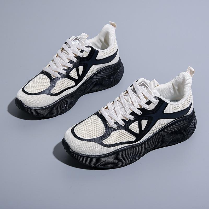 Men's shoes spring and summer fly-woven new versatile sports casual running to increase the height of youth Darth Vader