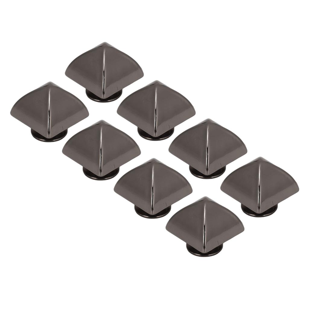20Pcs 12mm 4 Corner Pyramid Rivets Zinc Alloy Square Pointed Screw Rivets Set for Belts Bags Hats