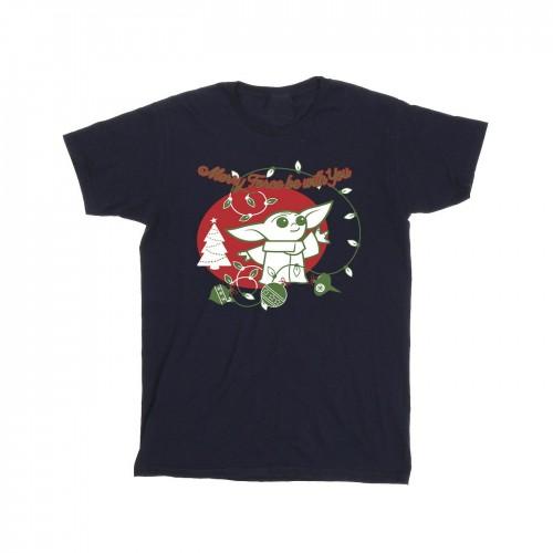 Star Wars The Mandalorian Mens Baby Yoda Force Be With You T-Shirt