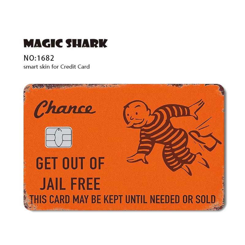 Magic Shark Fashin King Poker Geldspiel Controller Drache 3M Matt Dünne Aufkleberfolie Skin für Debit Bank Kreditkarte