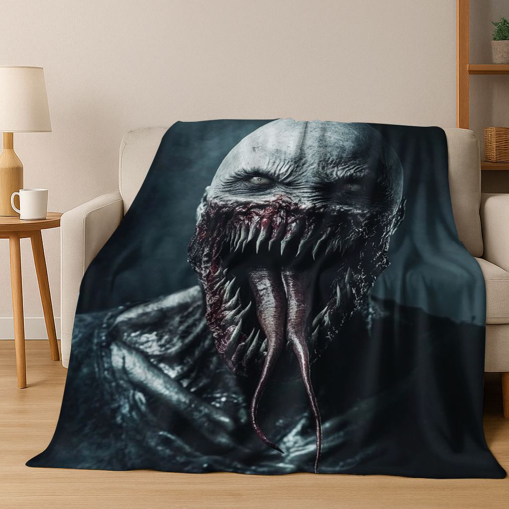 26 Style Terrifying Ghost Spirit Apparition Specter Gothic Flannel Blanket,Cozy Soft Throw Blanket for Home Bedroom Bed Sofa