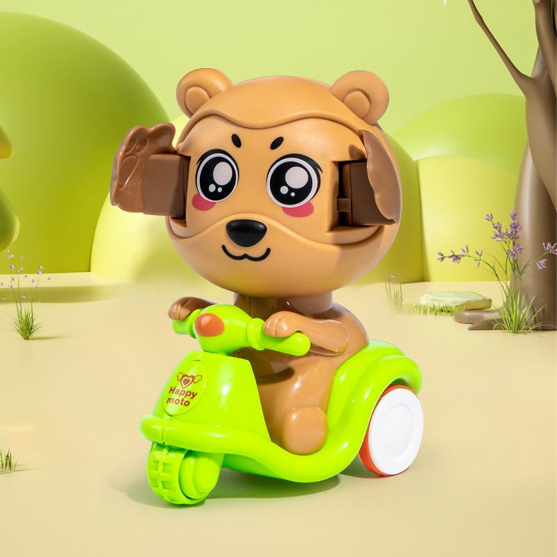 Childrens Animal Pressing Car Toy With Pullback Action For Interactive Play