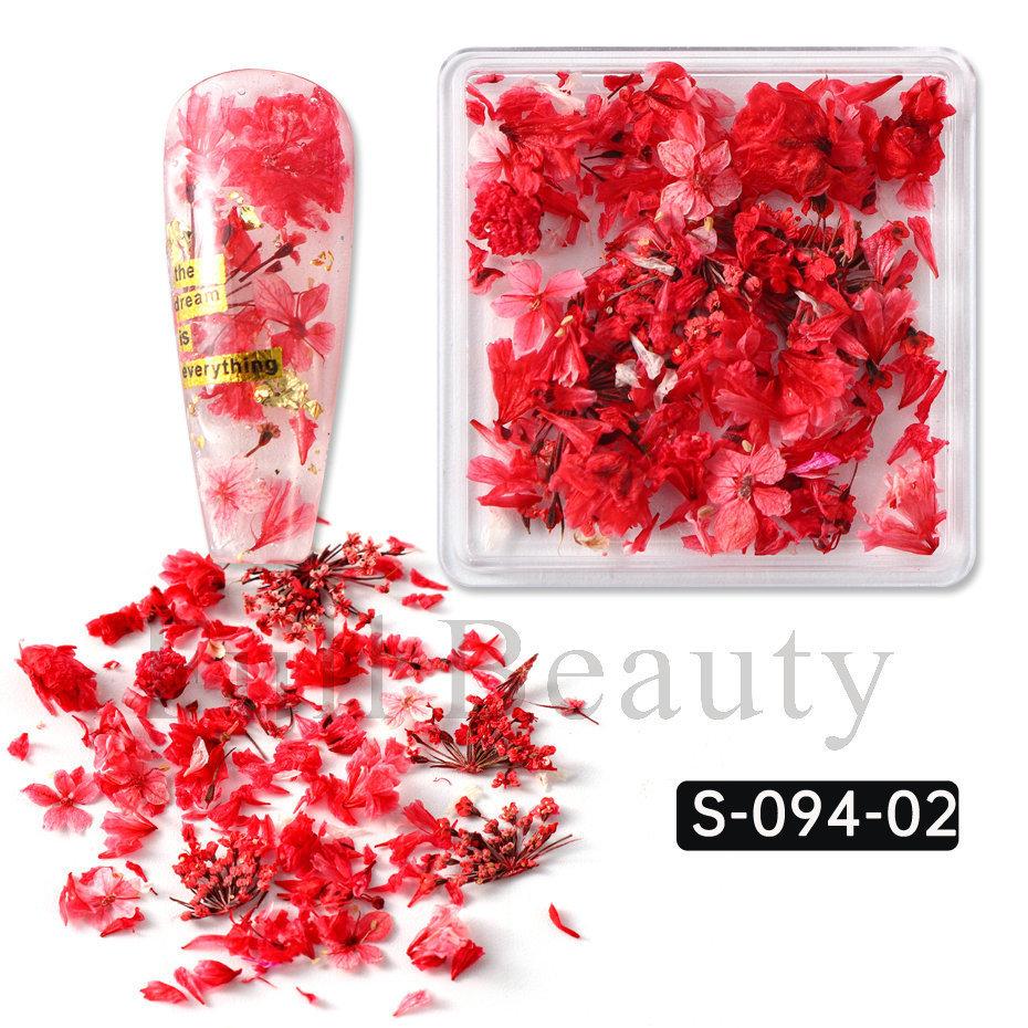 Nail Art Dried Flower, Japanese Monet Garden Color Scheme Petal Small Floral Mixed Nail Dried Flower