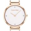 Calvin Klein Quartz Watch Stainless Steel Strap Pink Dial Gift Box Simple Small Rhinestone Watch Women watches silver 25200138