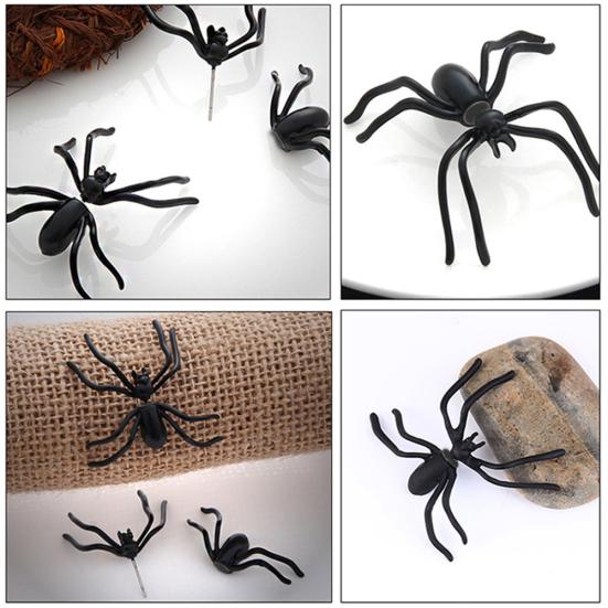 1Pc Fashion Halloween Scary Spider Shape Piercing Earring Ear Studs Jewelry