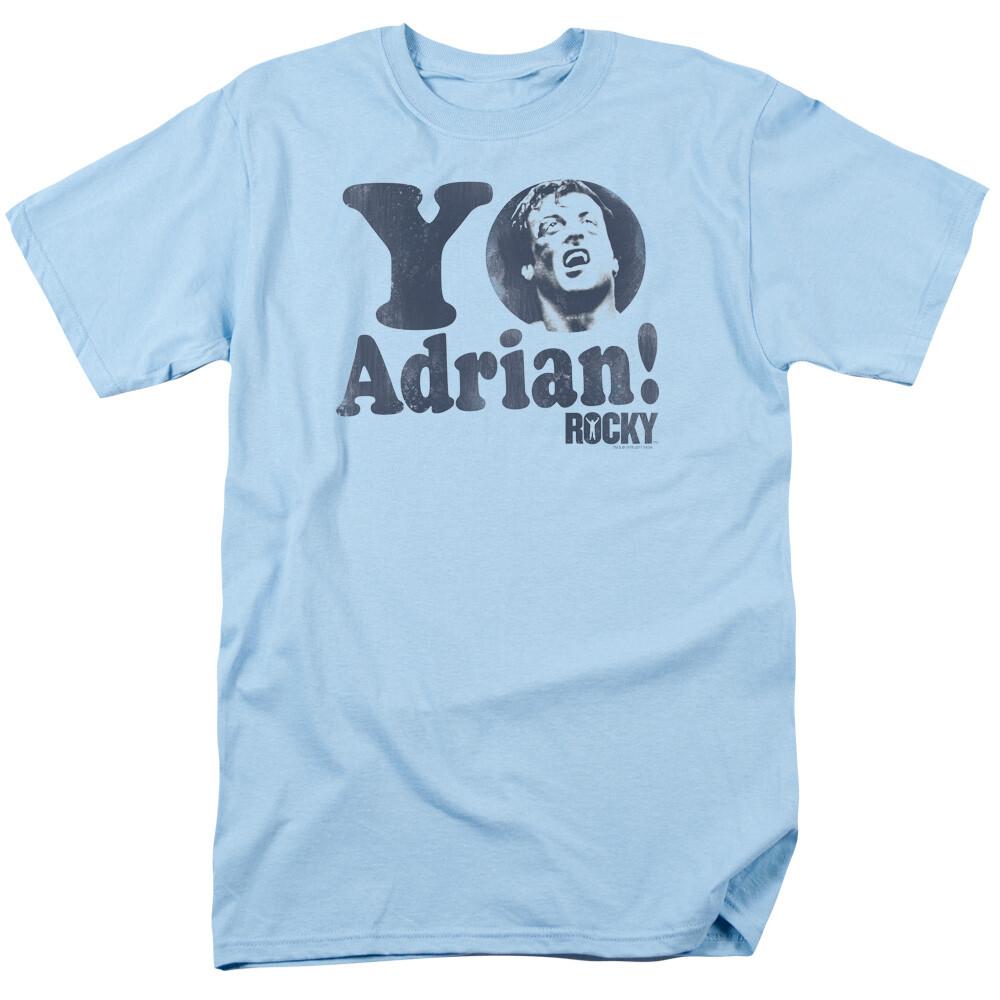 Rocky Yo Adrian T Shirt Mens Licensed Boxing Movie Creed Balboa Light Blue XXL