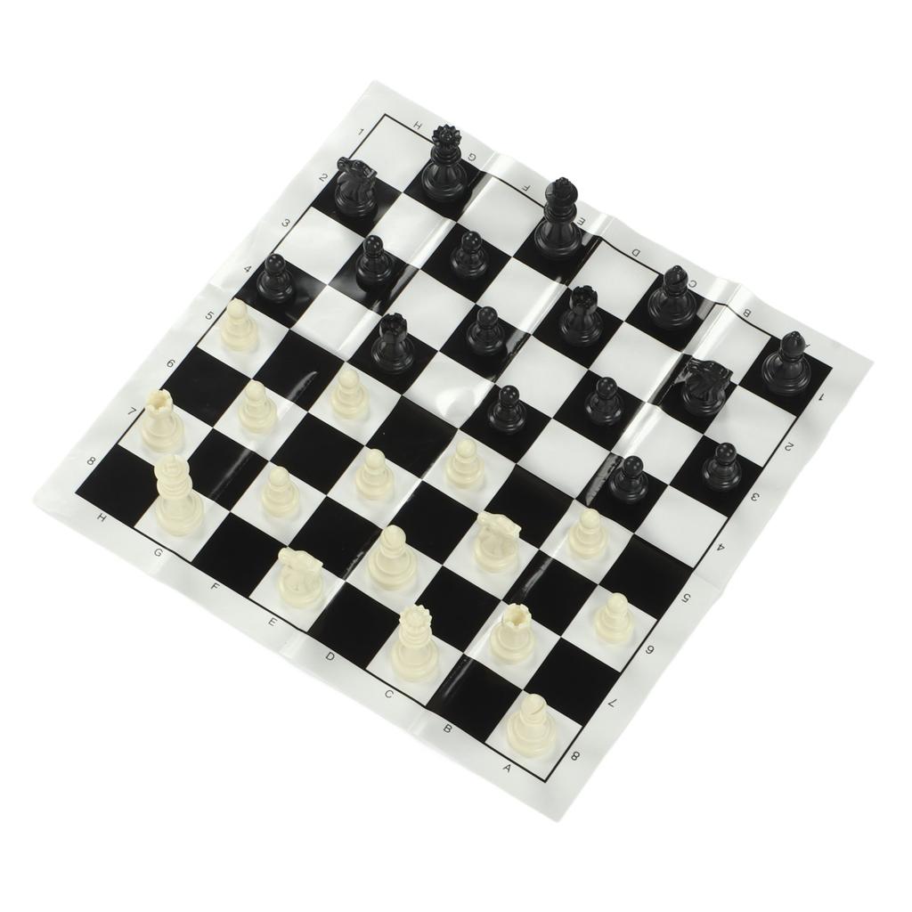International Plastic Chess Set With 25CM Plastic Film Chessboard PS International Chess for Adults