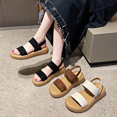 One-word Slippers for Women's Summer Wear 2025 New Bread Casual Soft-soled Beach Shoes Cool Slippers Comfortable