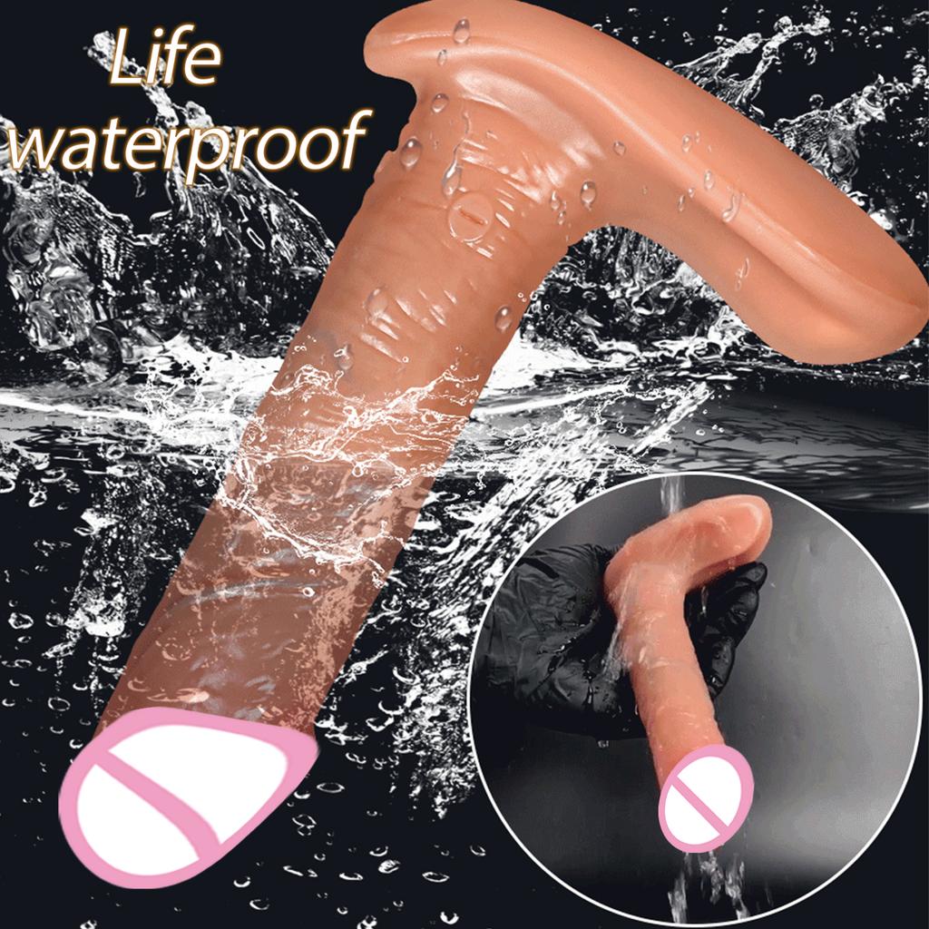 Pene Retráctil Realista a Distancia Adecuado Para Juguetes Sexuales Femeninos Masajeadores Vaginales Juguetes de Silicona Para el Juego Íntimo Entre Parejas