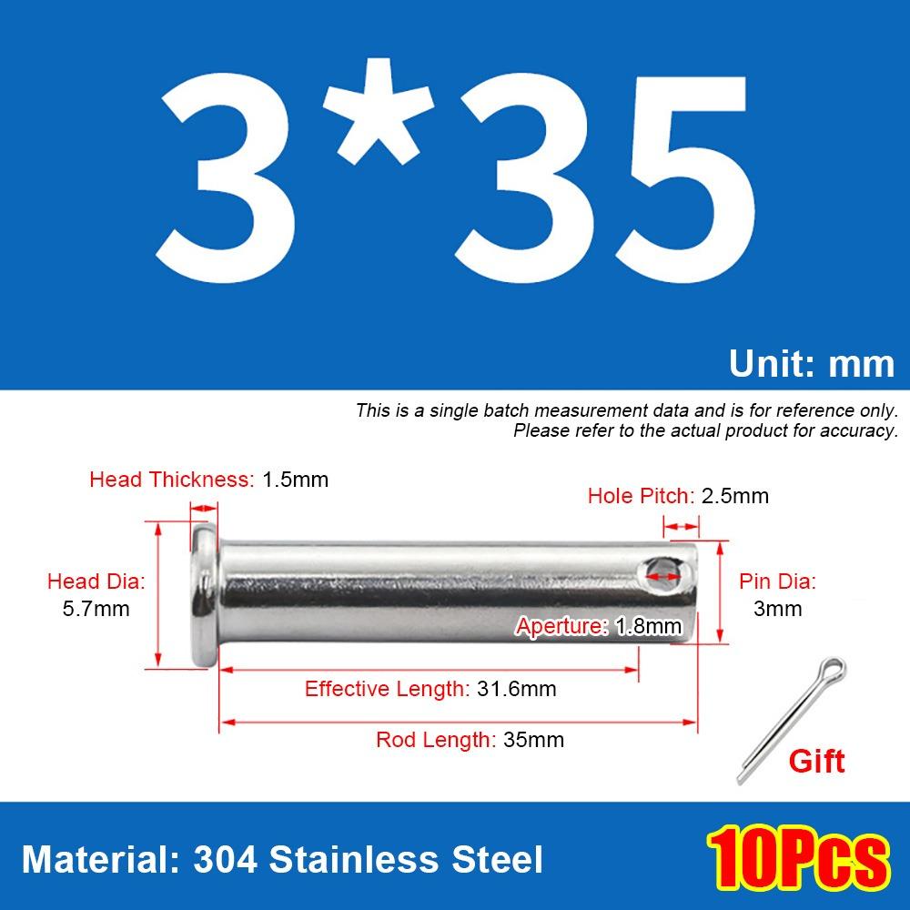 1Set M3 Positioning Pin Cylindrical Plug Pin Set New Pin Shaft Cotter